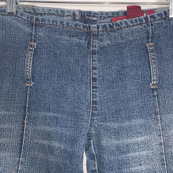 Vintage Zane-Di Y2K Low Rise Split Hem Bootcut Flares Size 9 - Picture 9 of 16